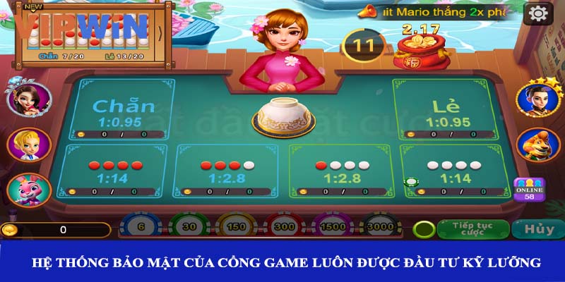 Hệ thống bảo mật của cổng game luôn được đầu tư kỹ lưỡng