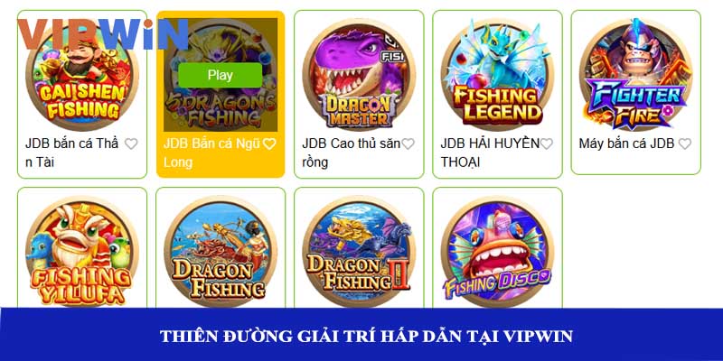 Thiên đường giải trí hấp dẫn tại Vipwin